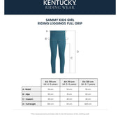 Kentucky Leggings da Equitazione Sammy Full Grip Girls Smeraldo
