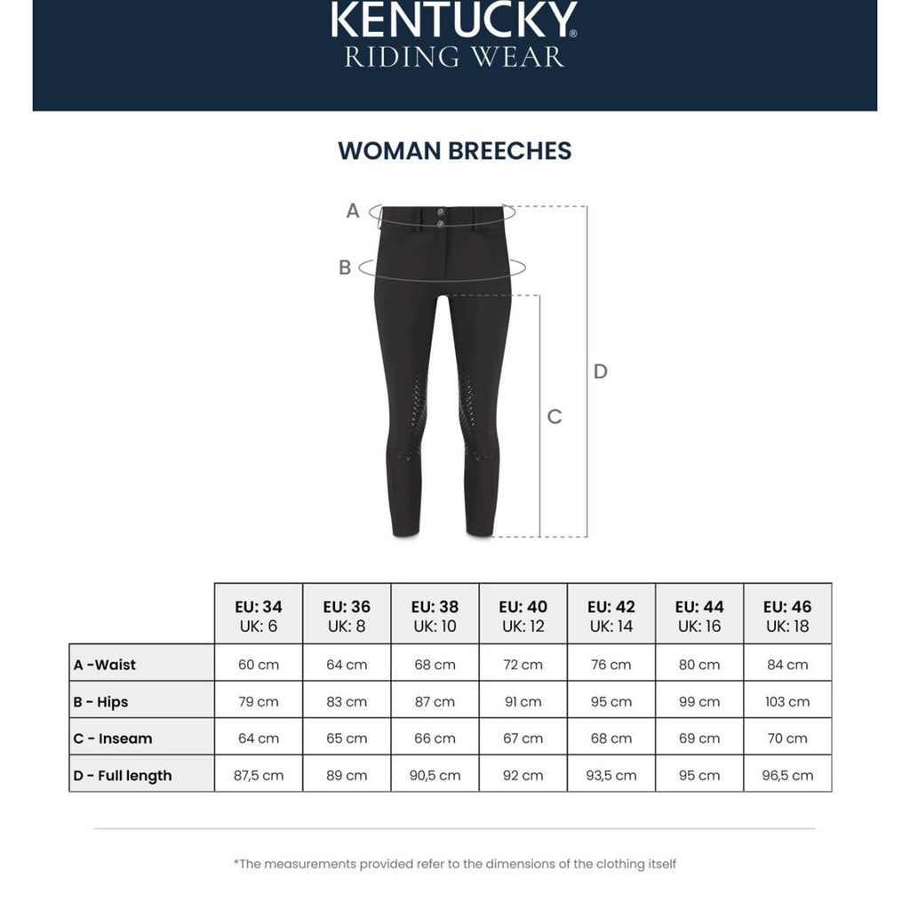 Kentucky Pantaloni da Equitazione Miami Knee Grip Donne Nero