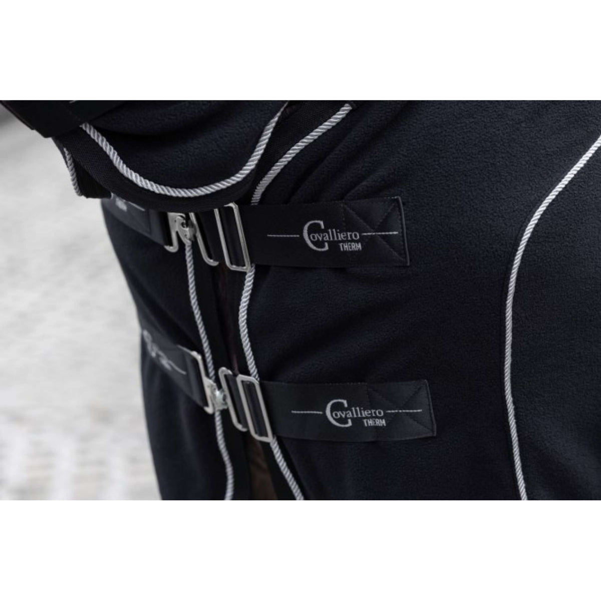 Covalliero Covalliero Abschwitzdecke Therm mit Halsteil Nero