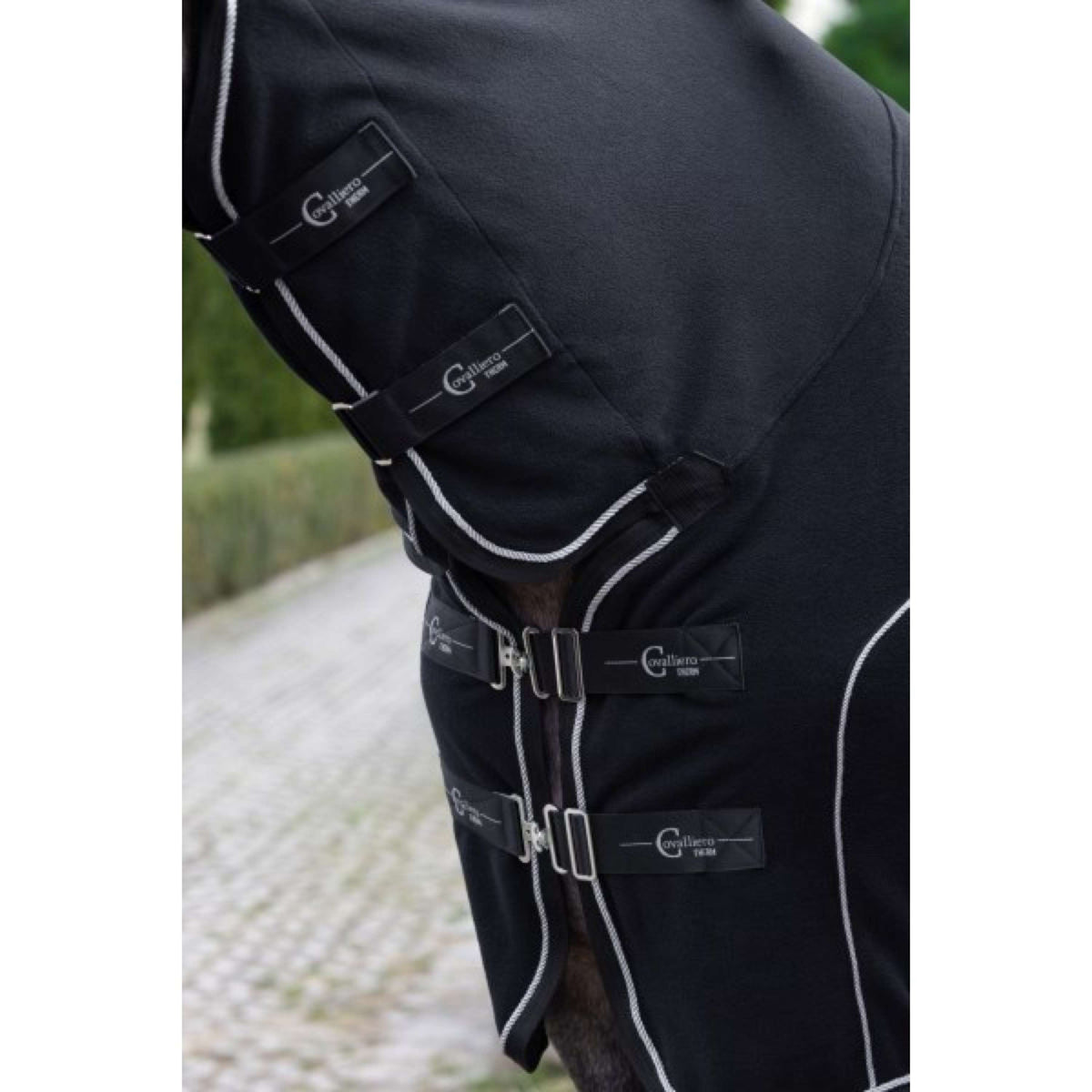 Covalliero Covalliero Abschwitzdecke Therm mit Halsteil Nero