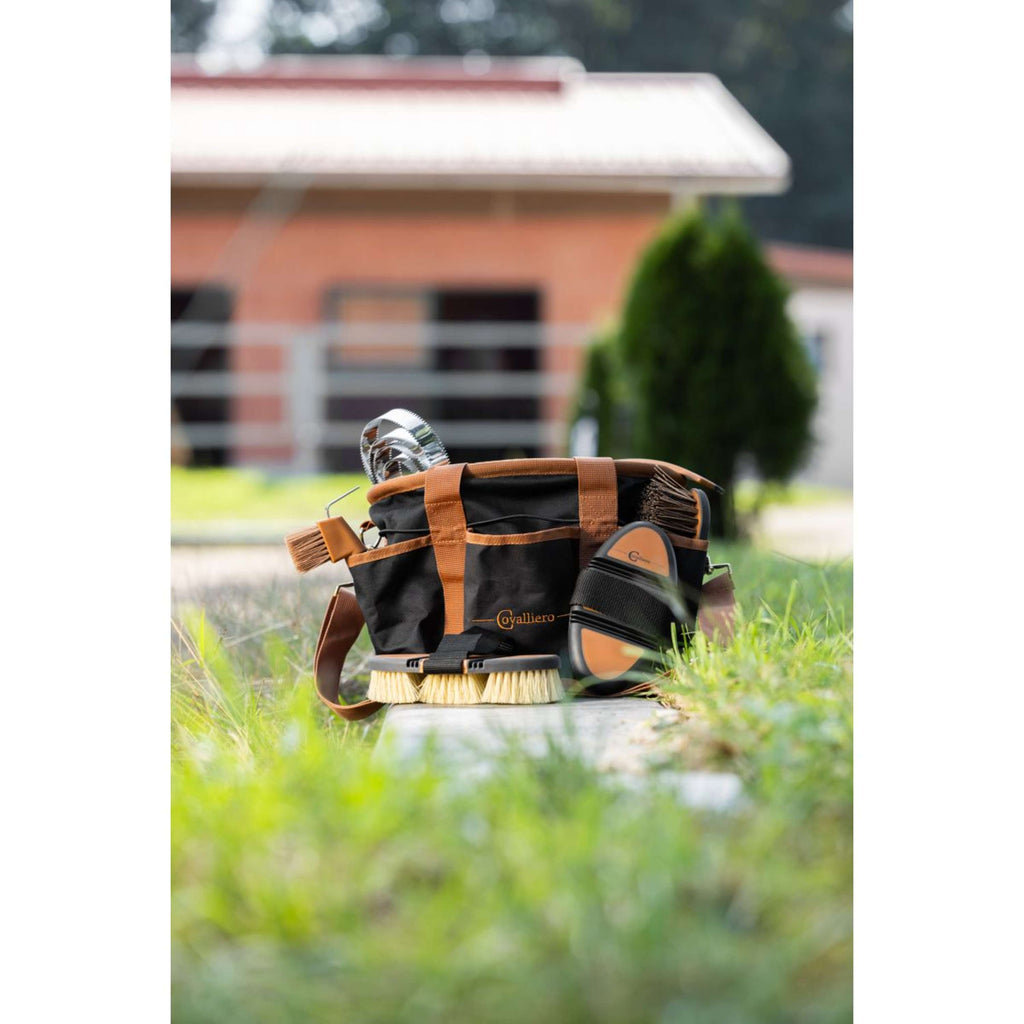 Covalliero Borsa per la Toelettatura Nero/Cognac