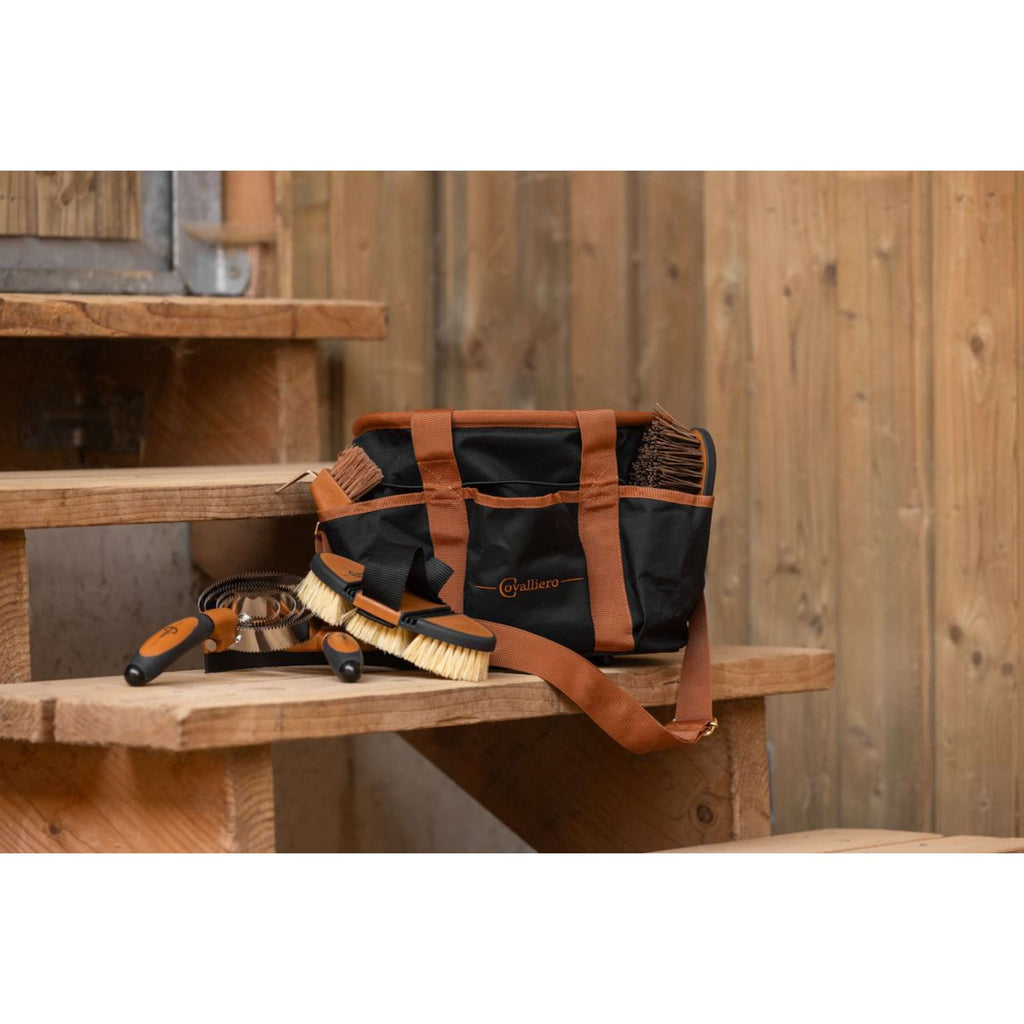 Covalliero Borsa per la Toelettatura Nero/Cognac