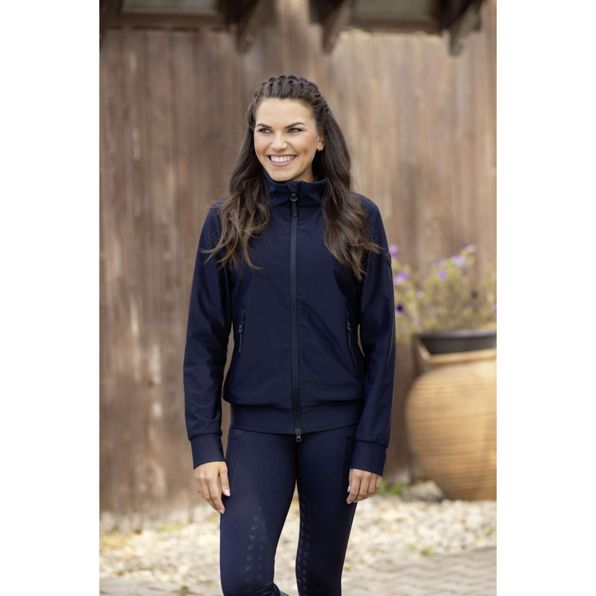 Covalliero Felpa con cappuccio e zip Blouson Donne Dark Navy