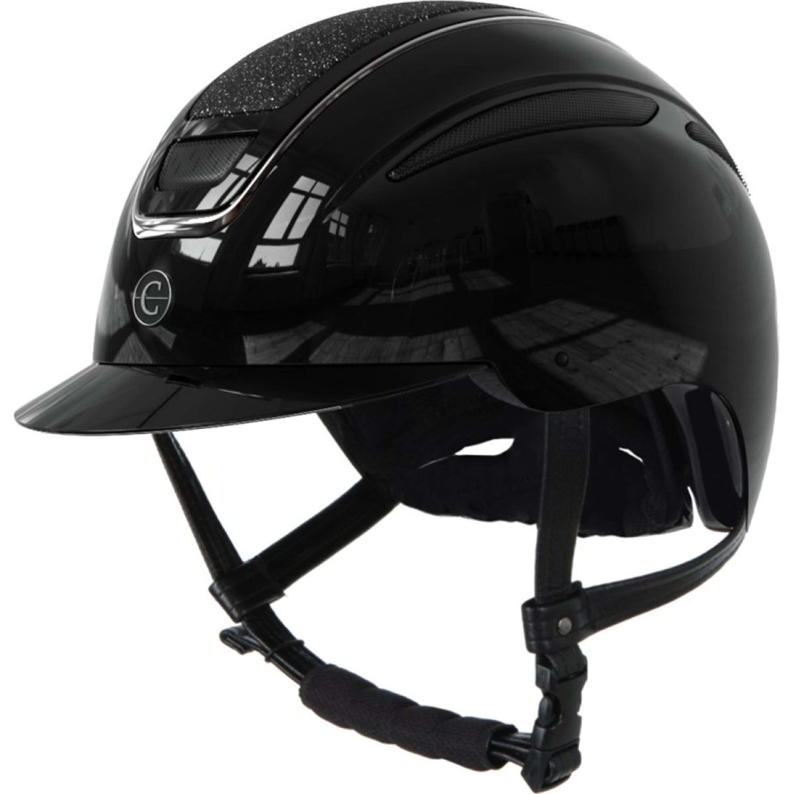 Covalliero Casco da equitazione Elite Lacca Nera