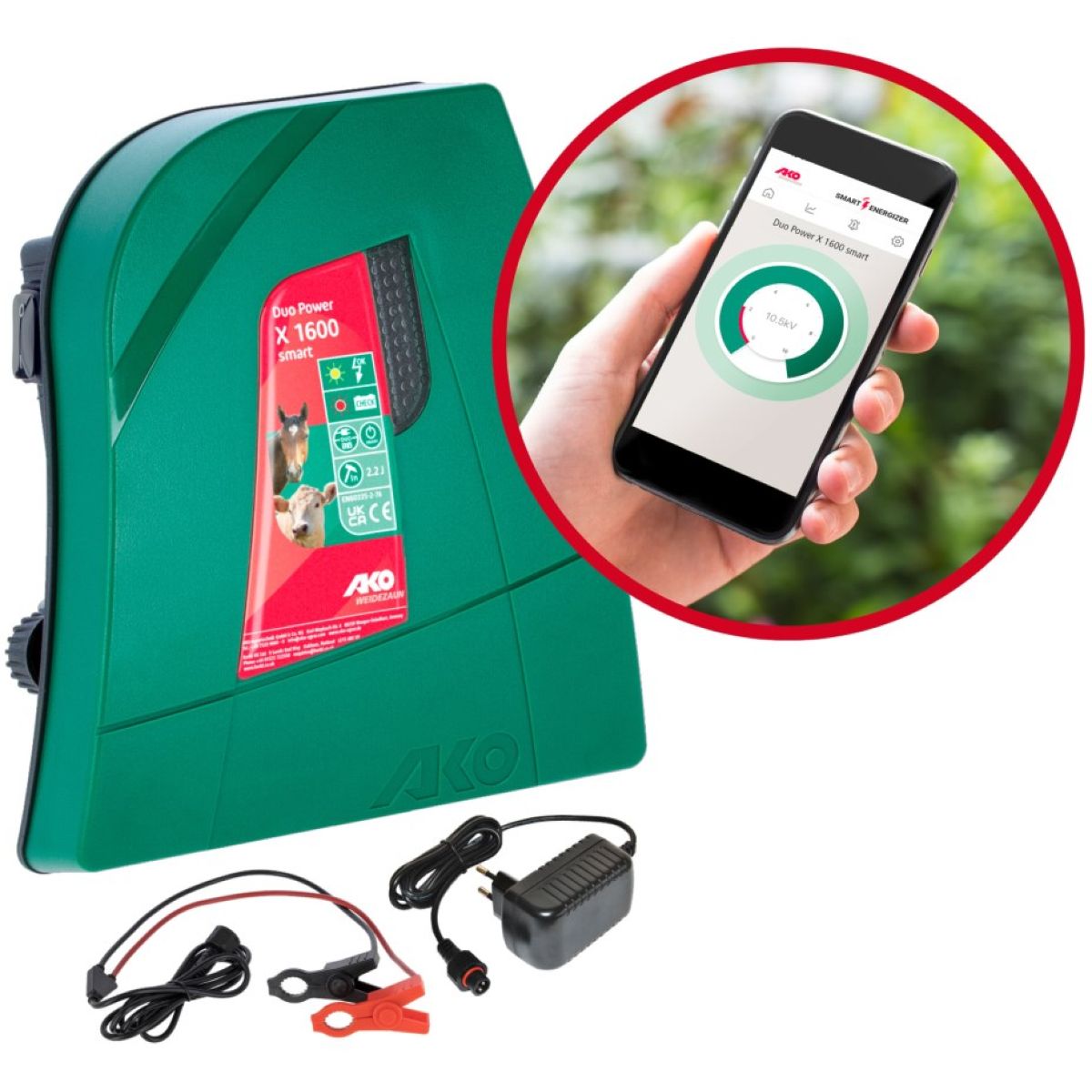 Ako Dispositivo per recinzioni elettriche Duo Power X1600 smart