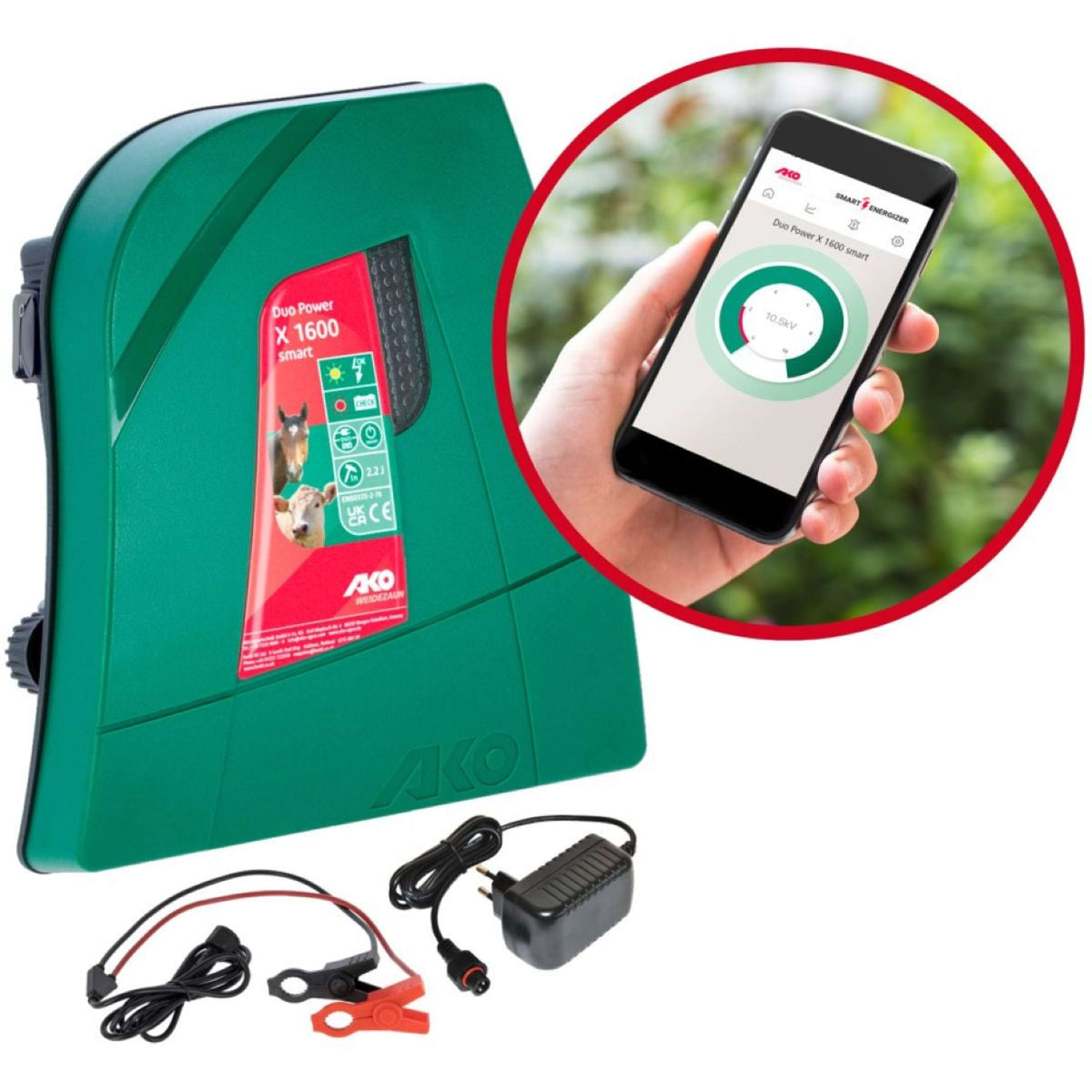 Ako Dispositivo per recinzioni elettriche Duo Power X1600 smart
