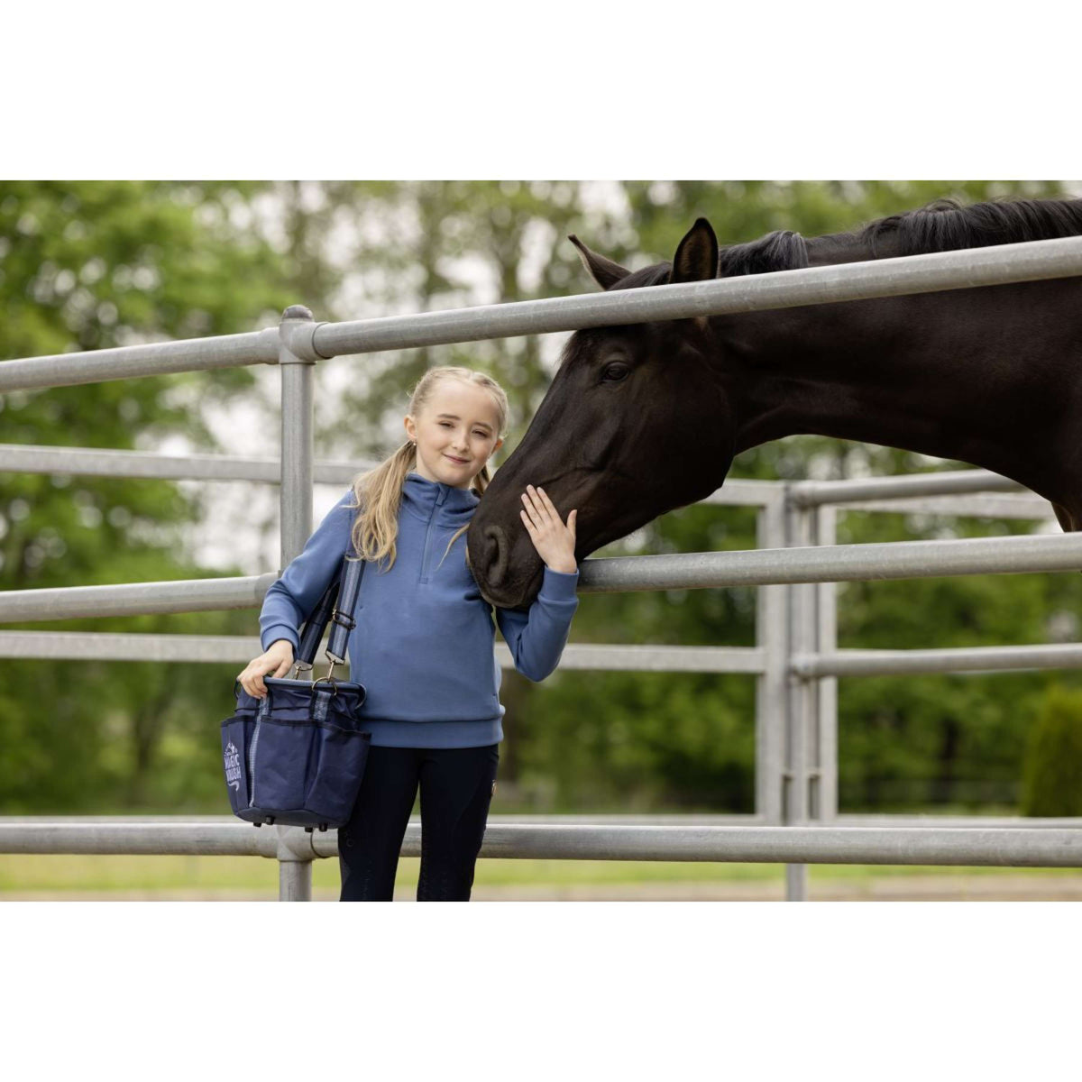 Covalliero Felpa con cappuccio SS26 Bambini Smoked Blue