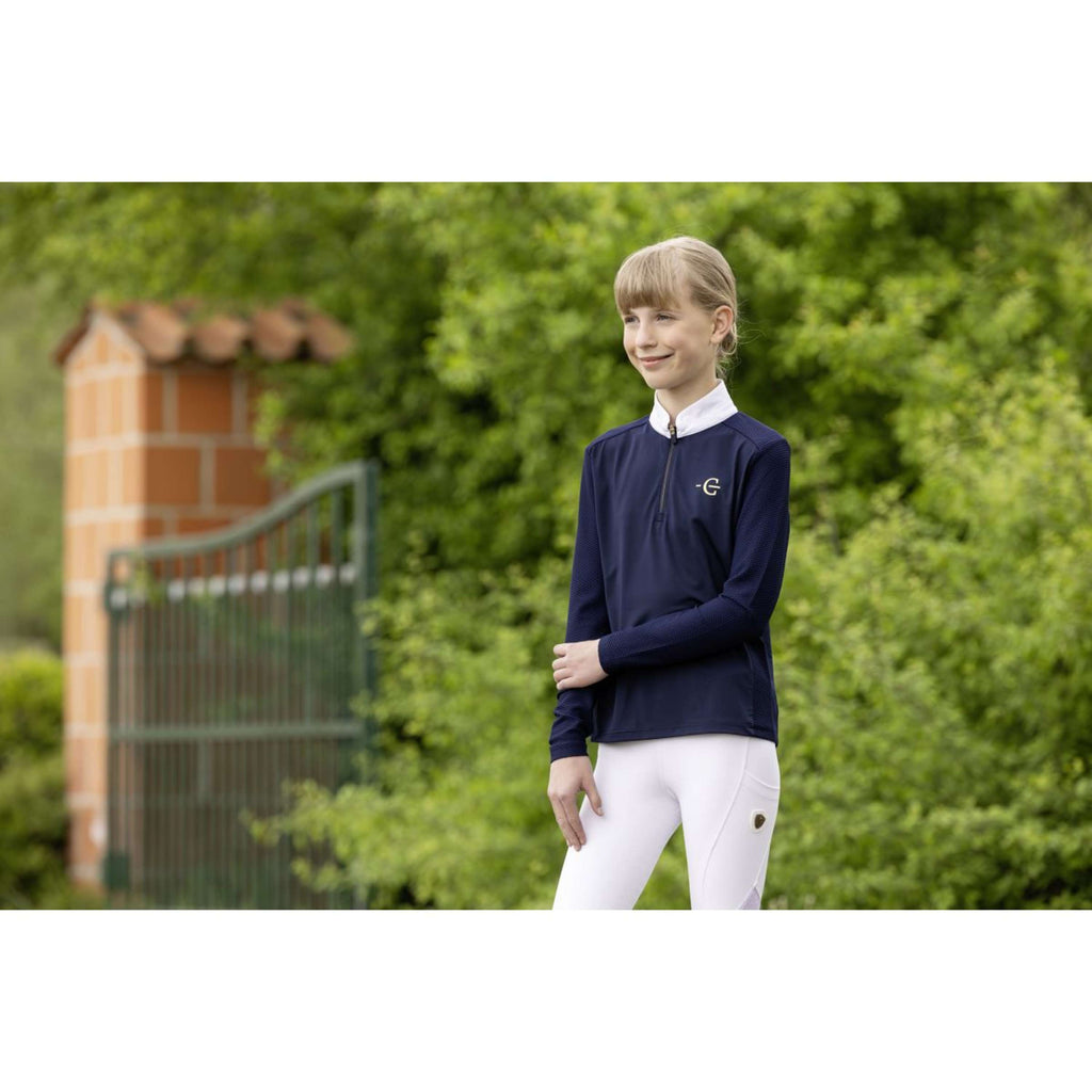 Covalliero Maglietta da Competizione SS26 Bambini Maniche Lunghe Marina oscura