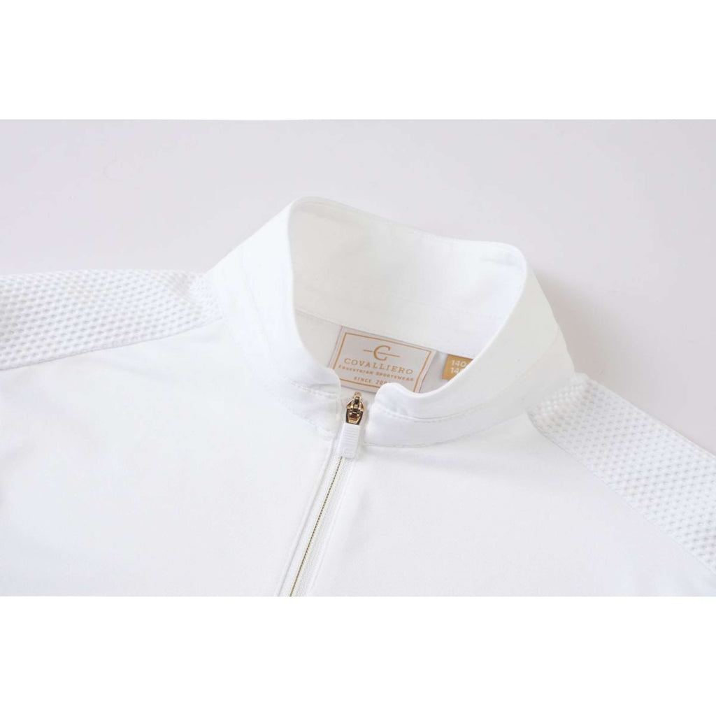 Covalliero Maglietta da Competizione SS26 Bambini Maniche Lunghe Bianco