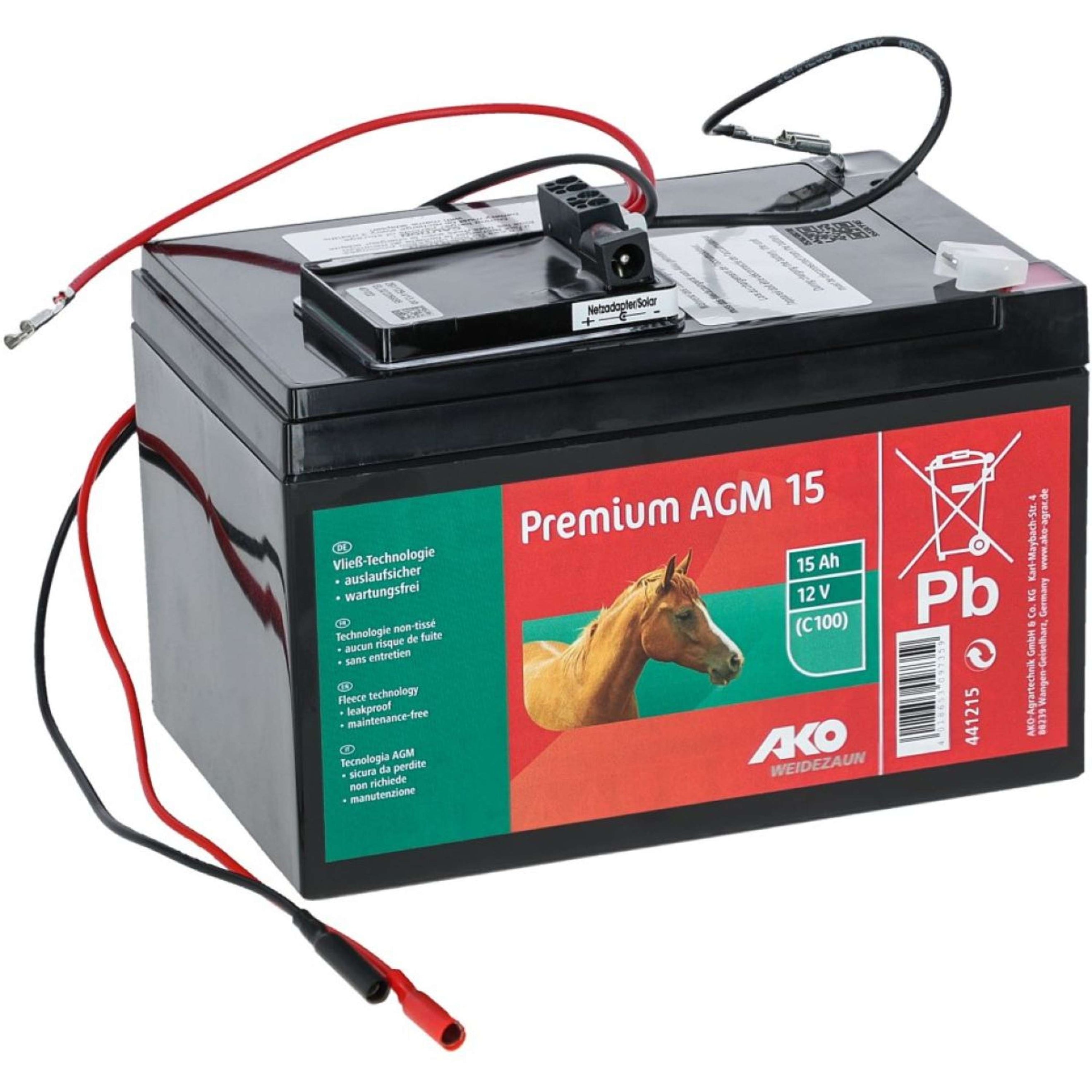 Ako Premium AGM 15 Ah Complete Set Nero