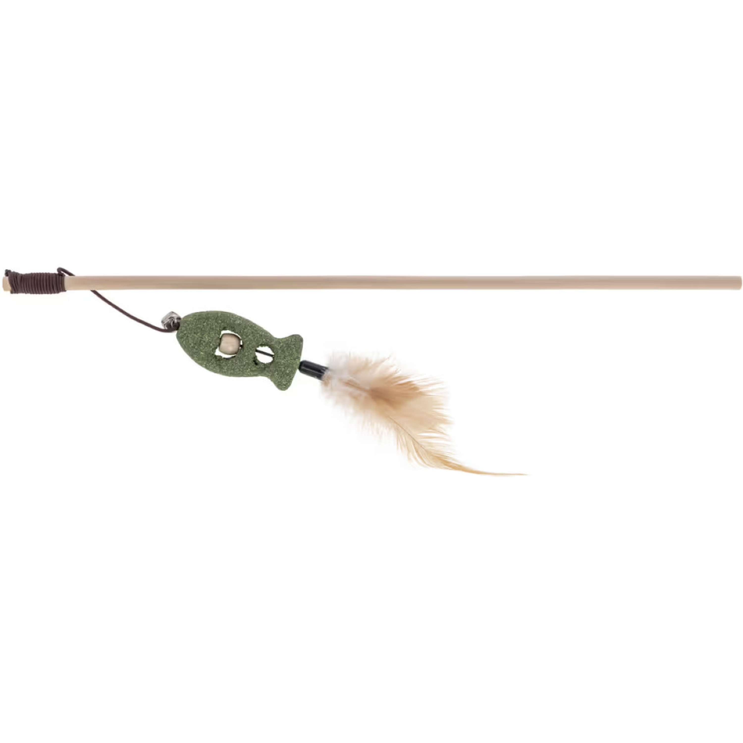 Kerbl Canna per Gatti Pesce con Piuma Verde