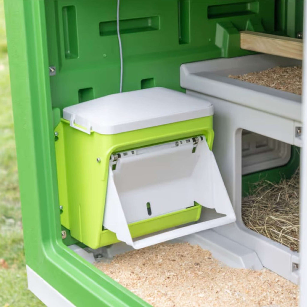 Kerbl Mangime Automatico con Aletta Protettiva Verde