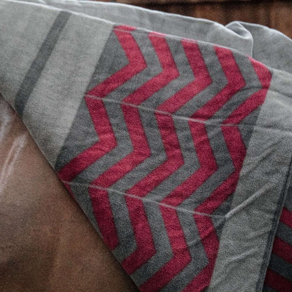Kentucky Horsewear Coperta in Pile Heavy Square Fishbone Grigio/Bordeaux