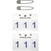 Kingsland Startnummer Classic 3 Numeri Bianco