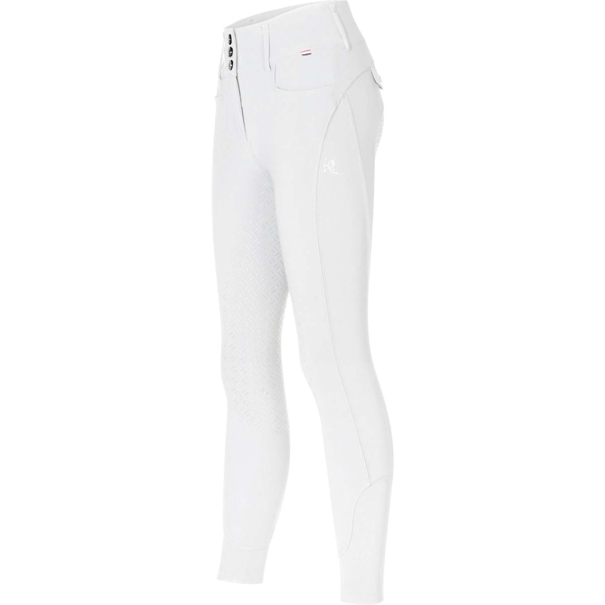 Kingsland Pantaloni da Equitazione Kimi Full Grip Bianco