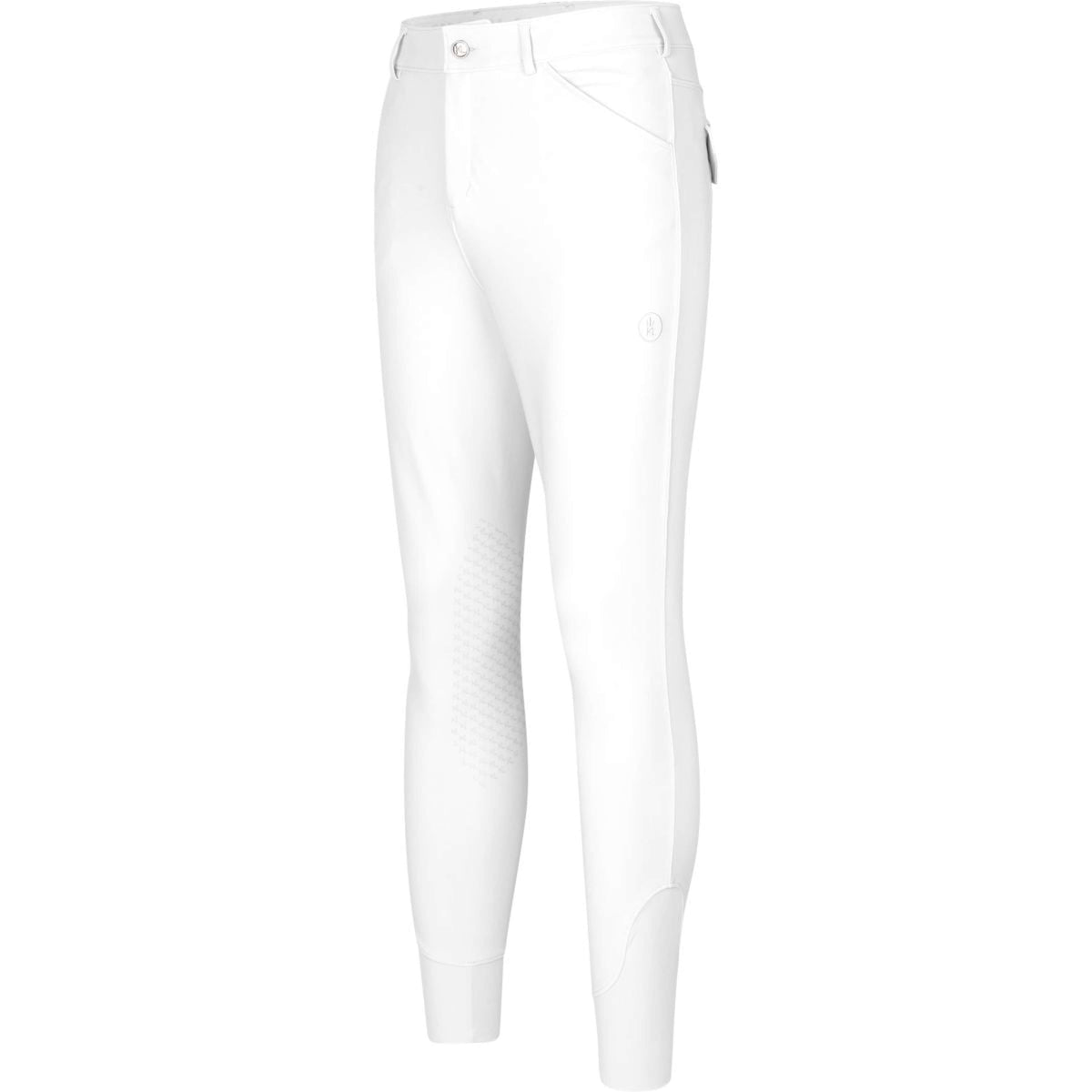 Kingsland Pantaloni da Equitazione Kent Full Grip Bianco