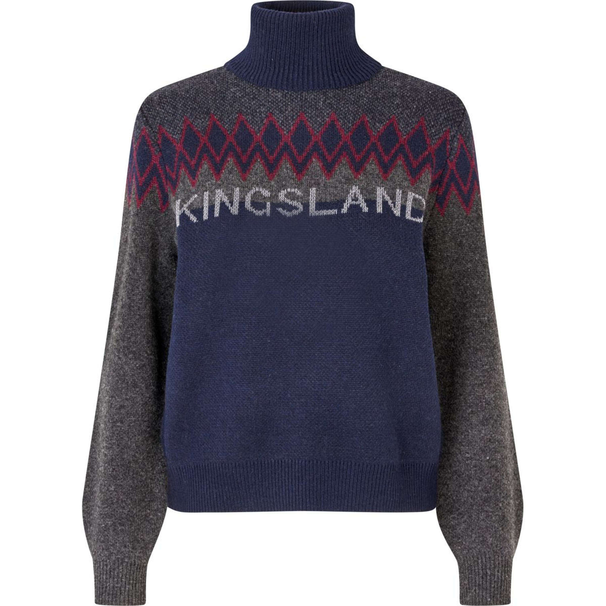 Kingsland Maglione a Collo Alto KLMontez Grey Forged Iron