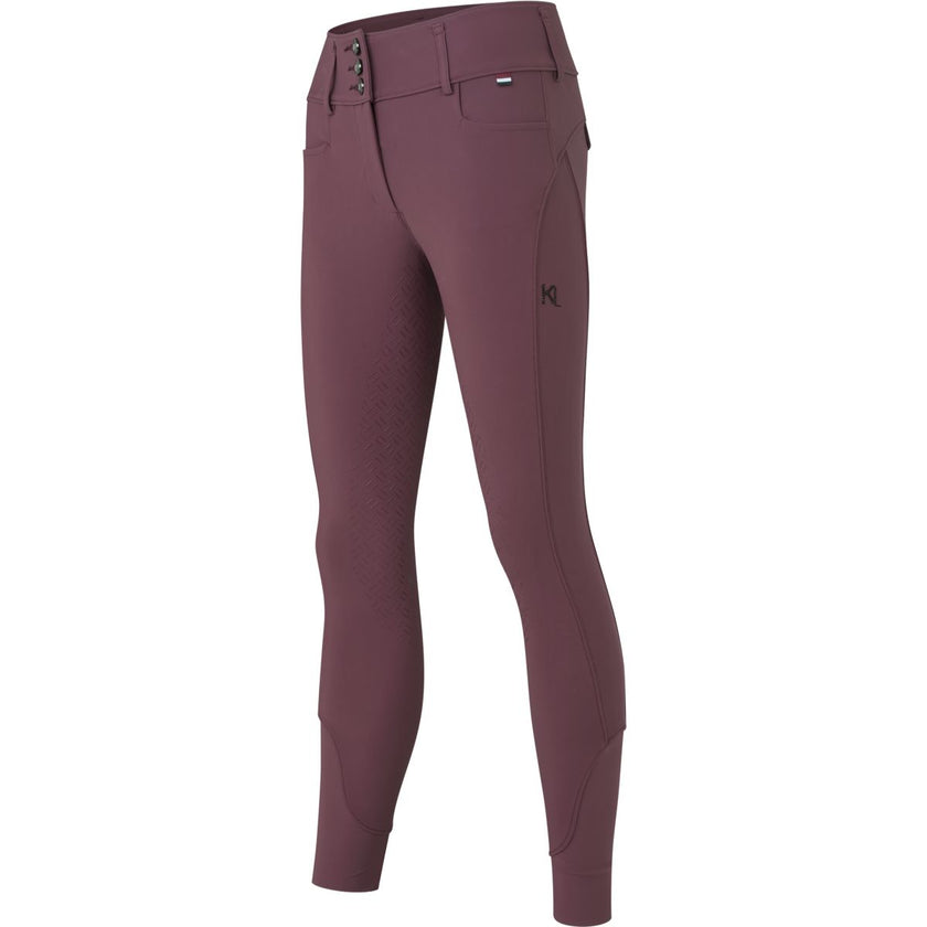 Kingsland Pantaloni da Equitazione KLKimi Full Grip Plum Wine
