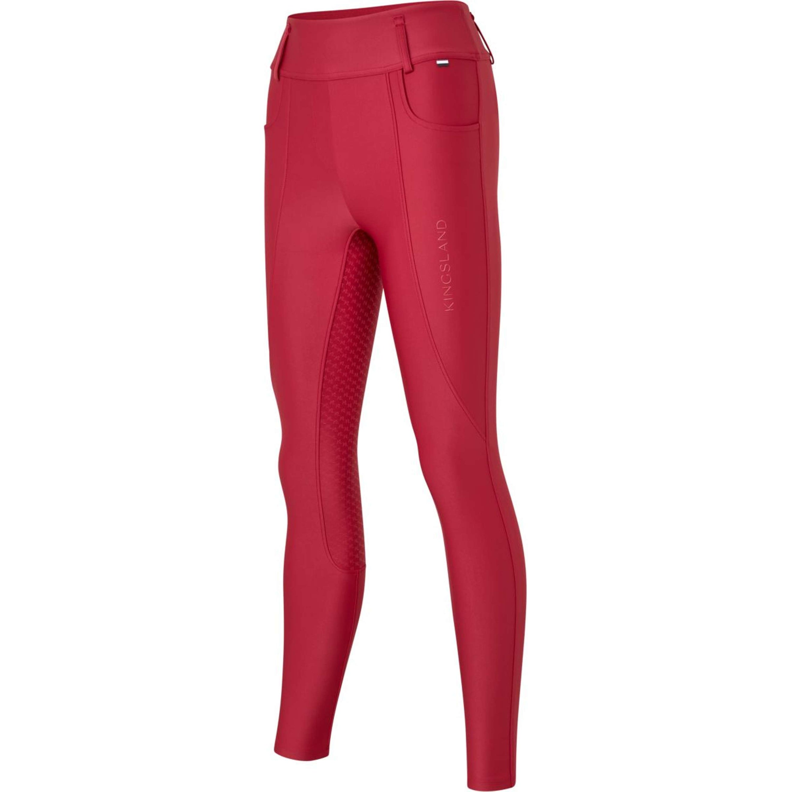 Kingsland Pantaloni da Equitazione KLKristin Pieno Grip Donne Rosso granato