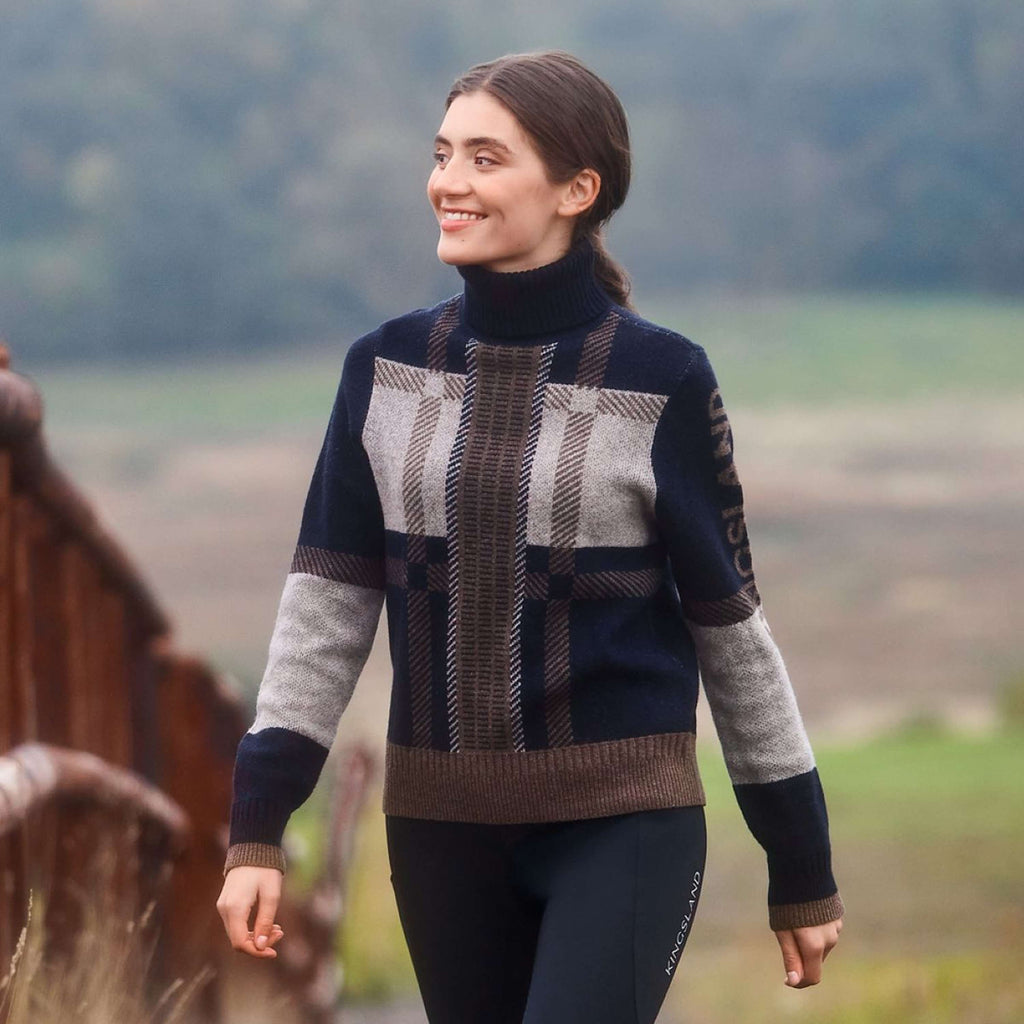 Kingsland Maglione a Collo Alto KLArin Donne Navy