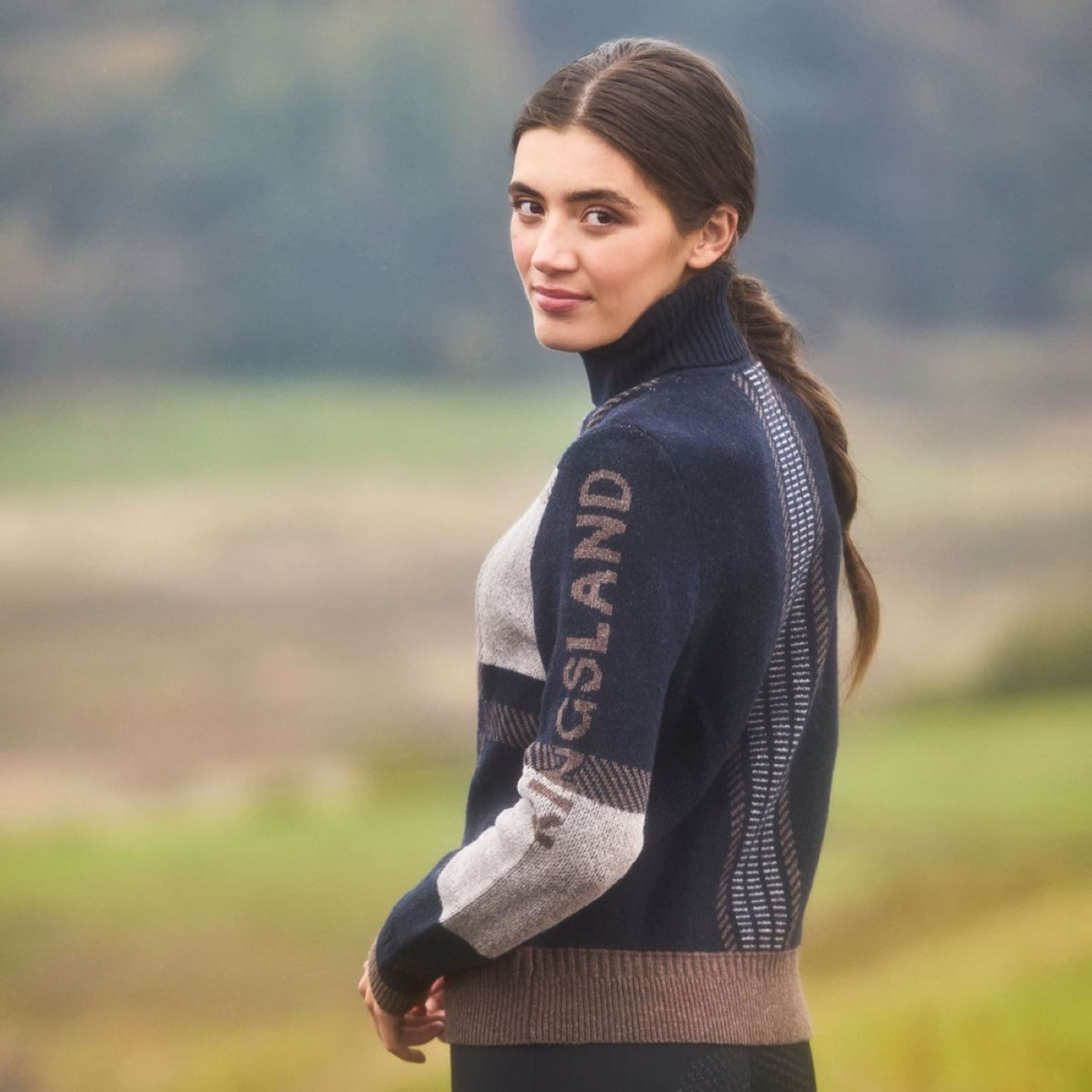 Kingsland Maglione a Collo Alto KLArin Donne Navy