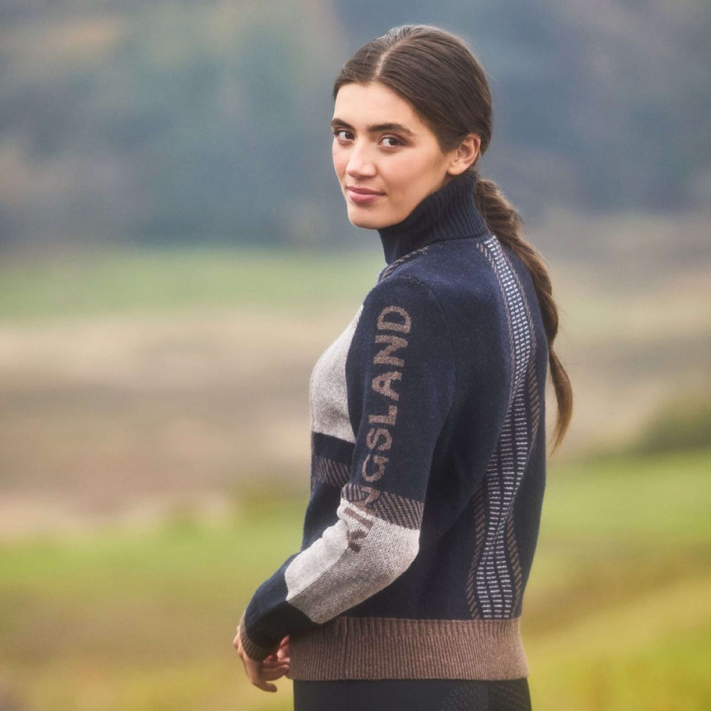 Kingsland Maglione a Collo Alto KLArin Donne Navy