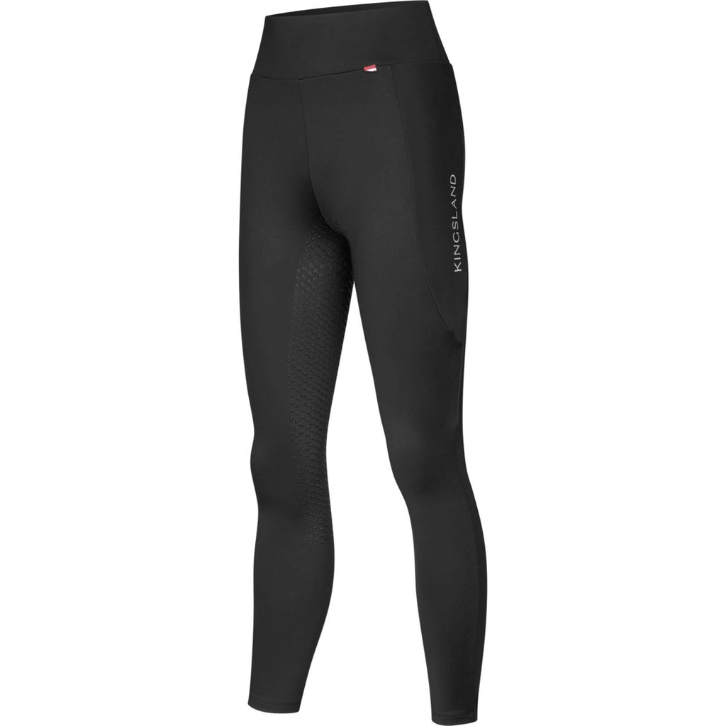 Kingsland Leggings da Equitazione KLAmanda F-Tec4 Pieno Grip Donne Nero