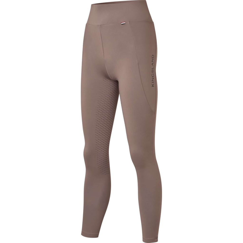 Kingsland Leggings da Equitazione KLAmanda F-Tec4 Pieno Grip Donne Brown Iron