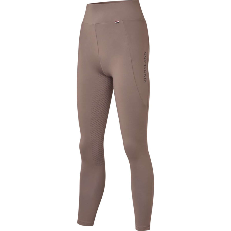 Kingsland Leggings da Equitazione KLAmanda F-Tec4 Pieno Grip Donne Brown Iron