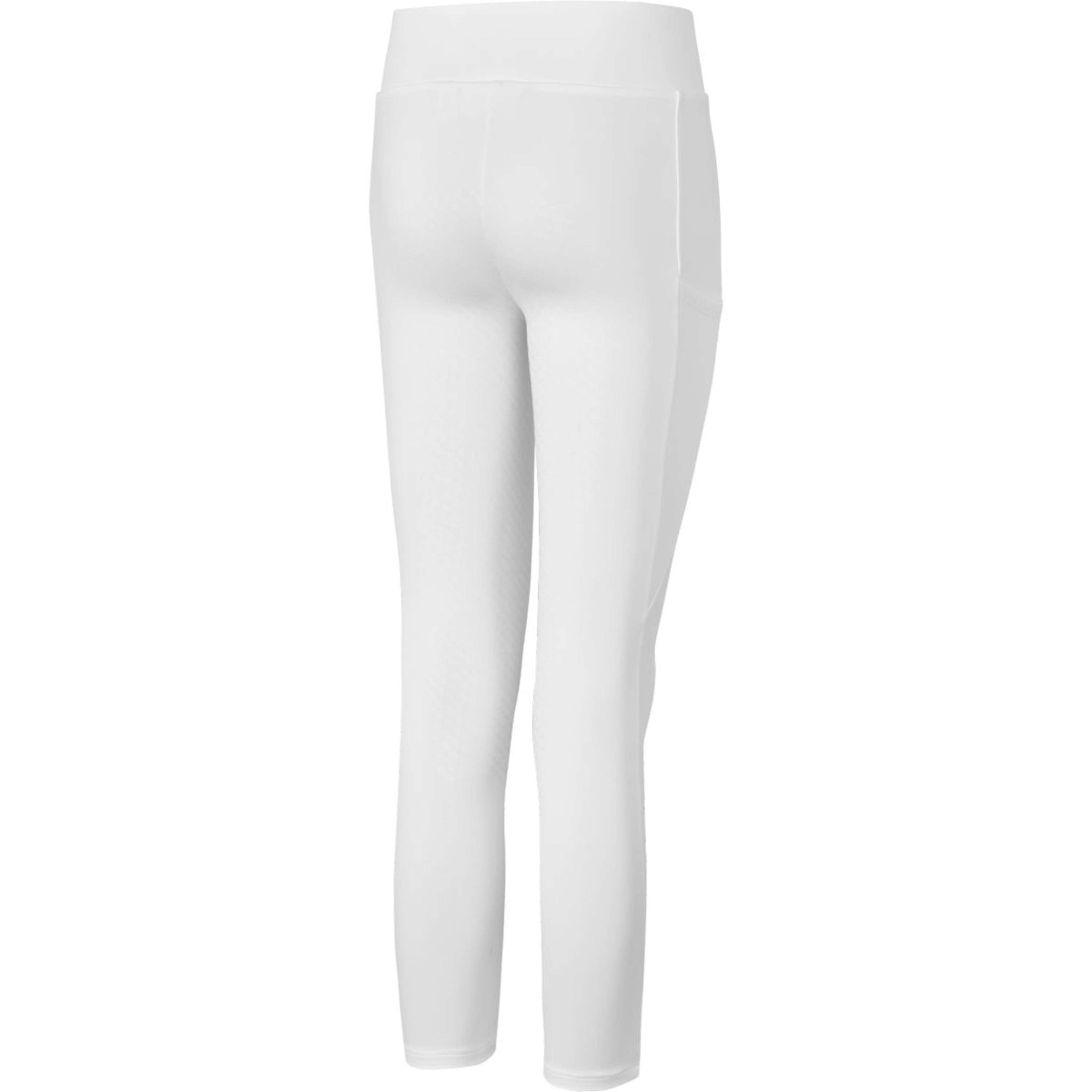 Kingsland Leggings da Equitazione KLAlexis F-Tec4 Full Grip Bambini Bianco