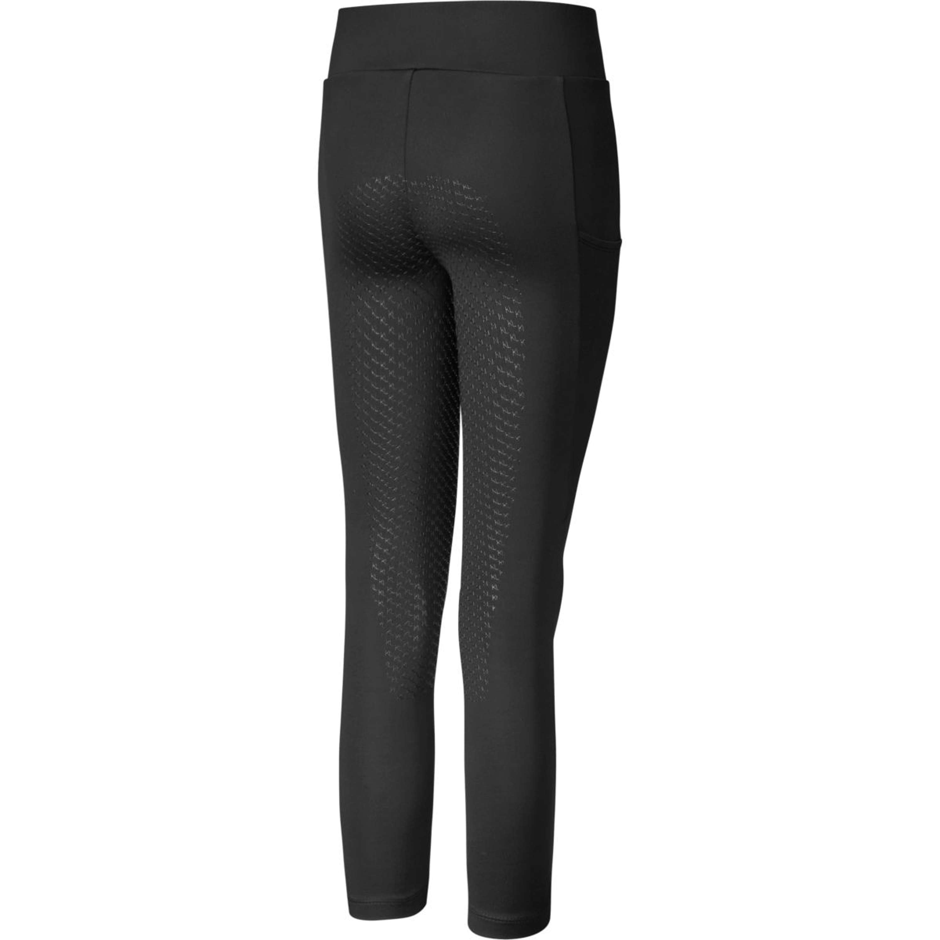 Kingsland Leggings da Equitazione KLAlexis F-Tec4 Full Grip Bambini Nero