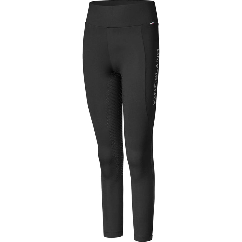 Kingsland Leggings da Equitazione KLAlexis F-Tec4 Full Grip Bambini Nero