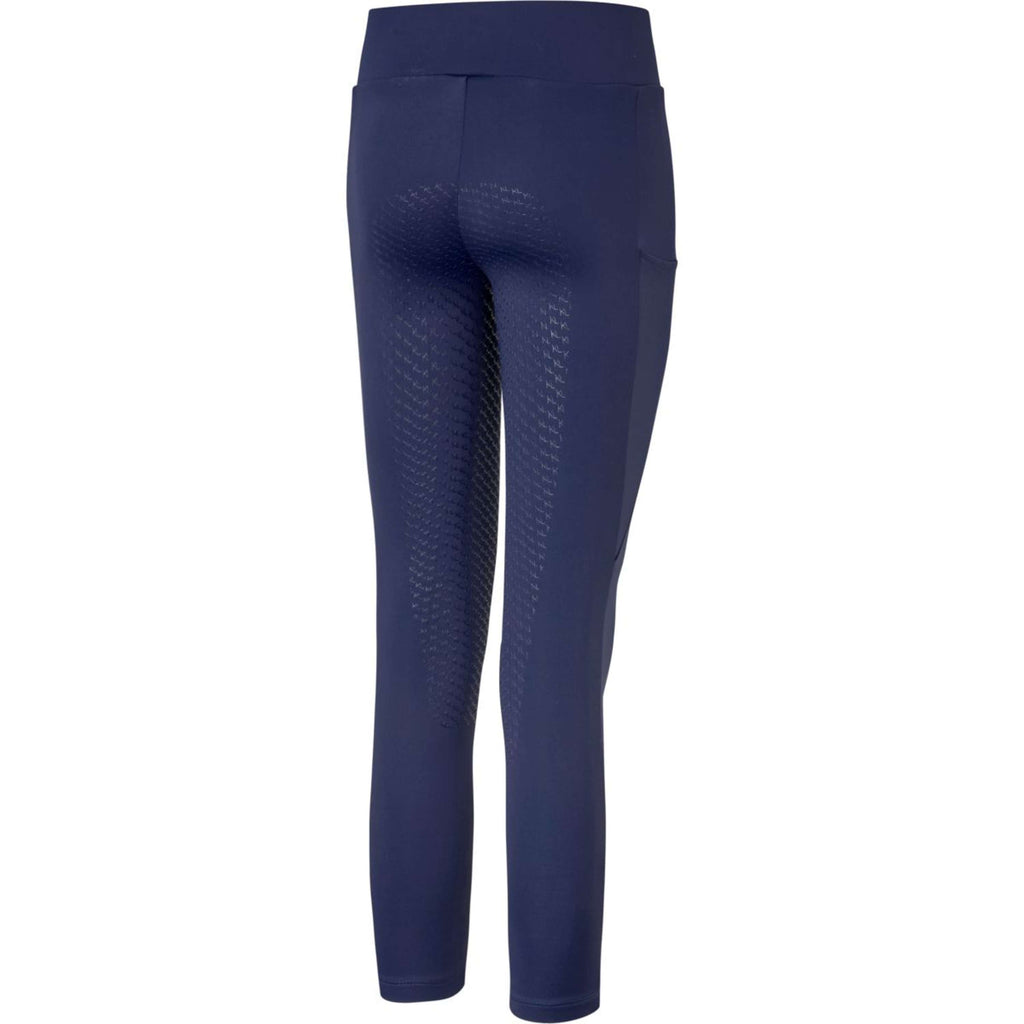 Kingsland Leggings da Equitazione KLAlexis F-Tec4 Full Grip Bambini Evening Blue