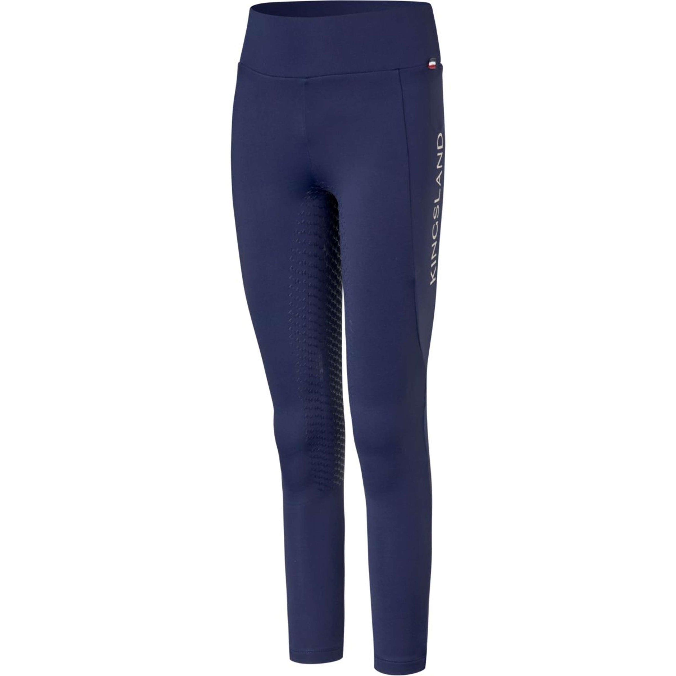 Kingsland Leggings da Equitazione KLAlexis F-Tec4 Full Grip Bambini Evening Blue