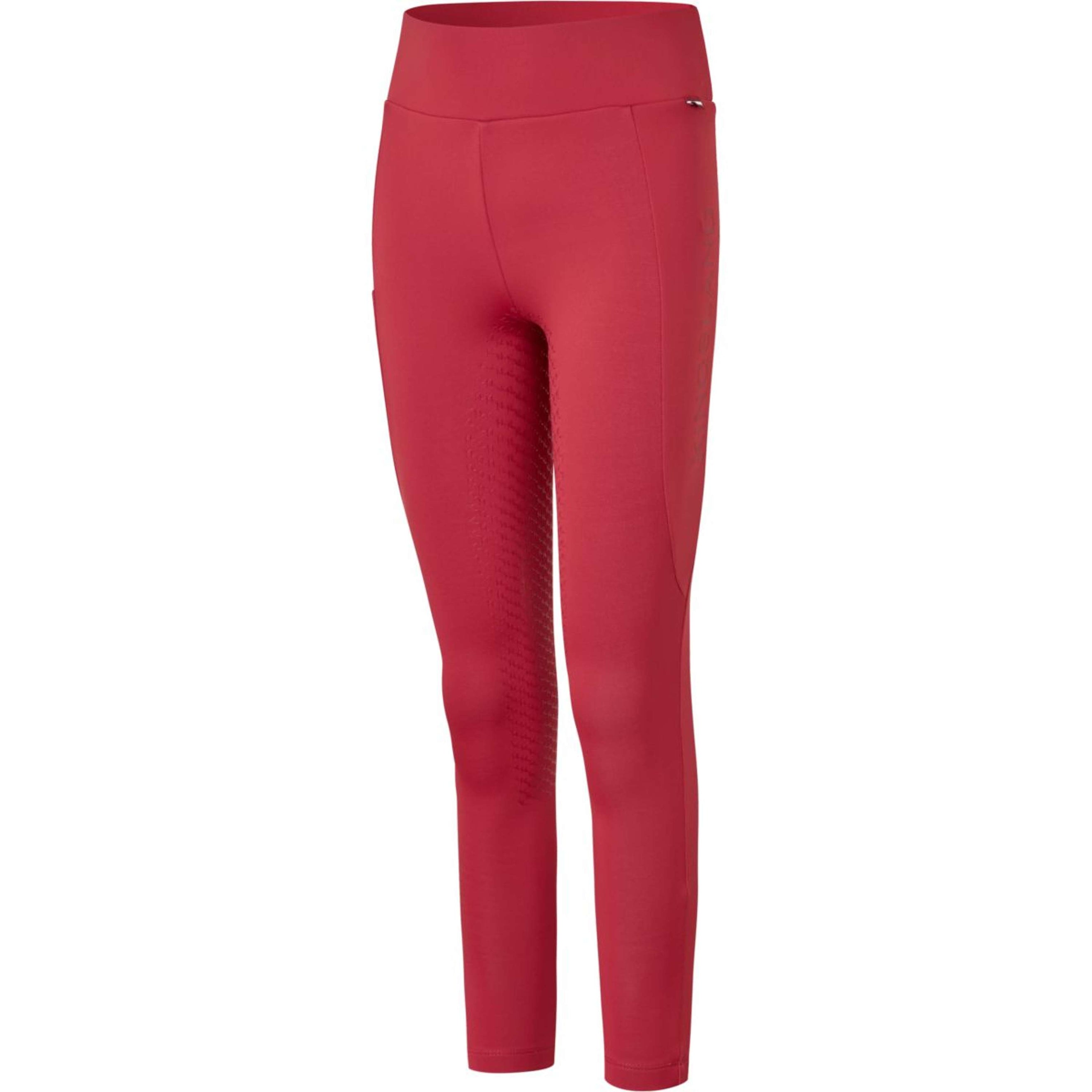 Kingsland Leggings da Equitazione KLAlexis F-Tec4 Full Grip Bambini Rosso granato
