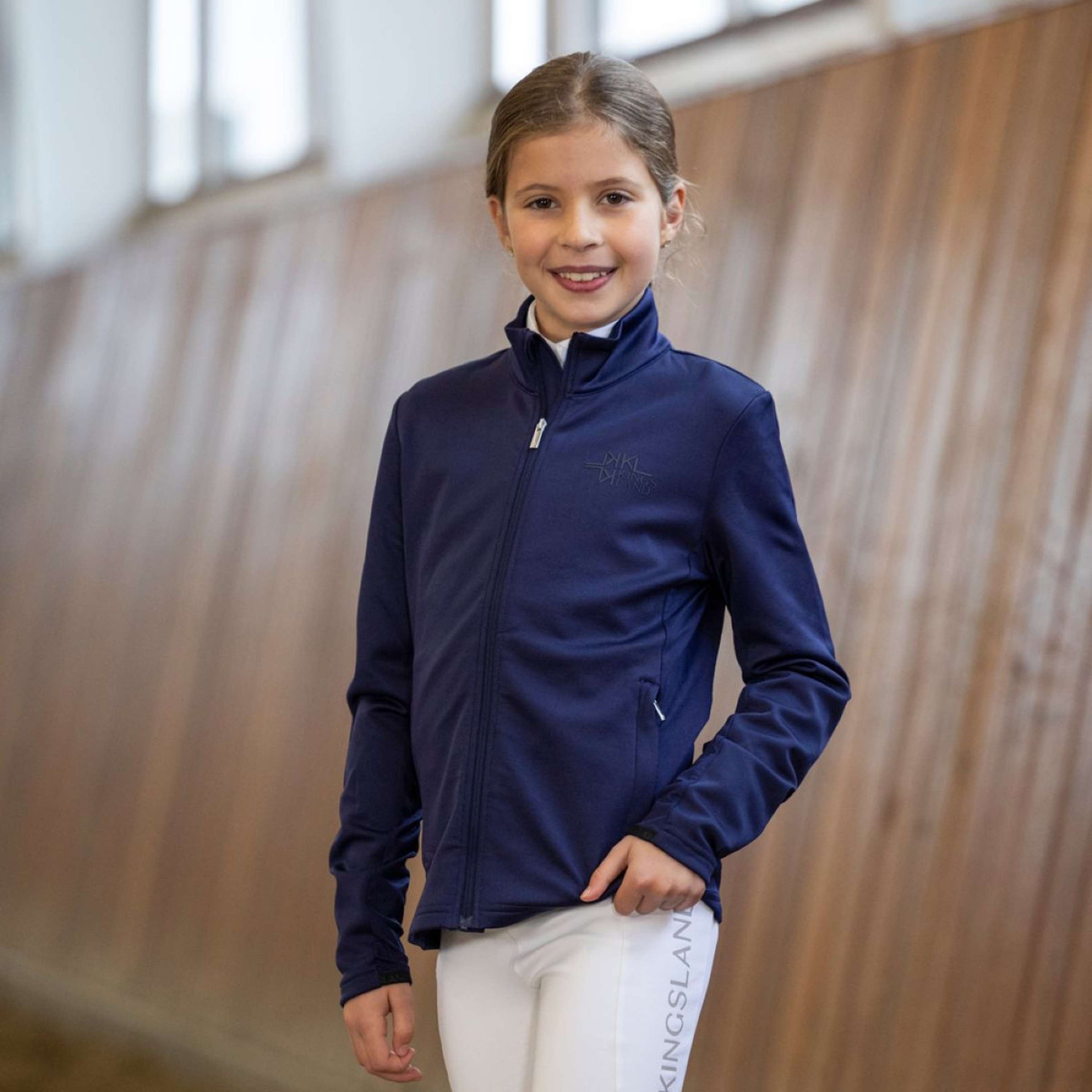 Kingsland Felpa con cappuccio e zip KLAlba Bambini Evening Blue