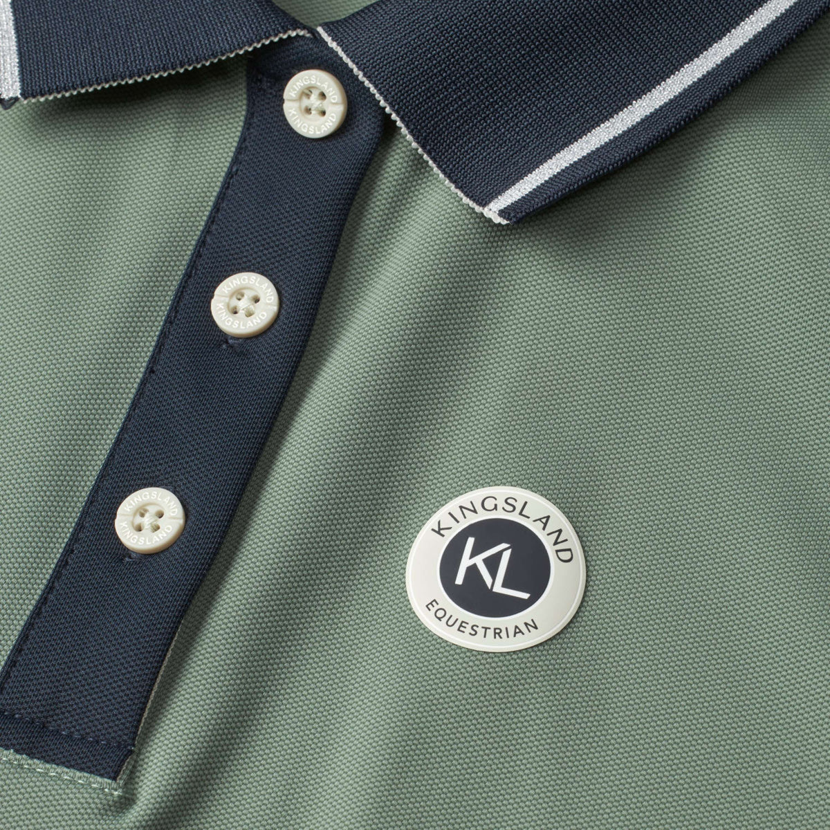 Kingsland Poloshirt KLLaura Senza Maniche Green Agave