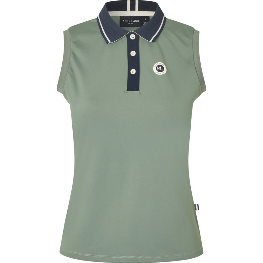 Kingsland Poloshirt KLLaura Senza Maniche Green Agave Kingsland Poloshirt KLLaura Senza Maniche Green Agave