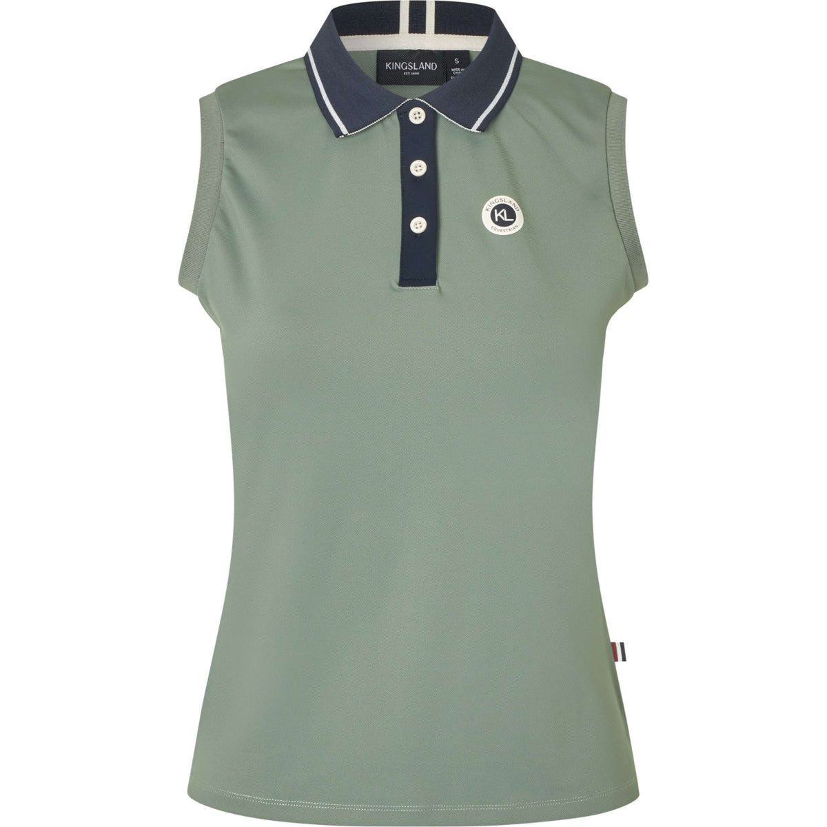 Kingsland Poloshirt KLLaura Senza Maniche Green Agave