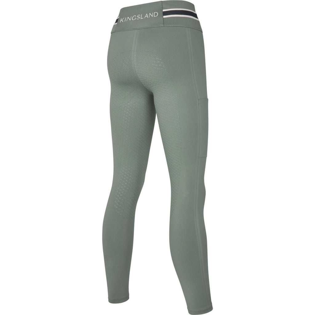Kingsland Leggings da Equitazione KLLaura Full Grip Green Agave