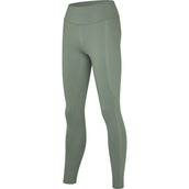 Kingsland Leggings da Equitazione KLLouisa Idrorepellente Full Grip Green Agave