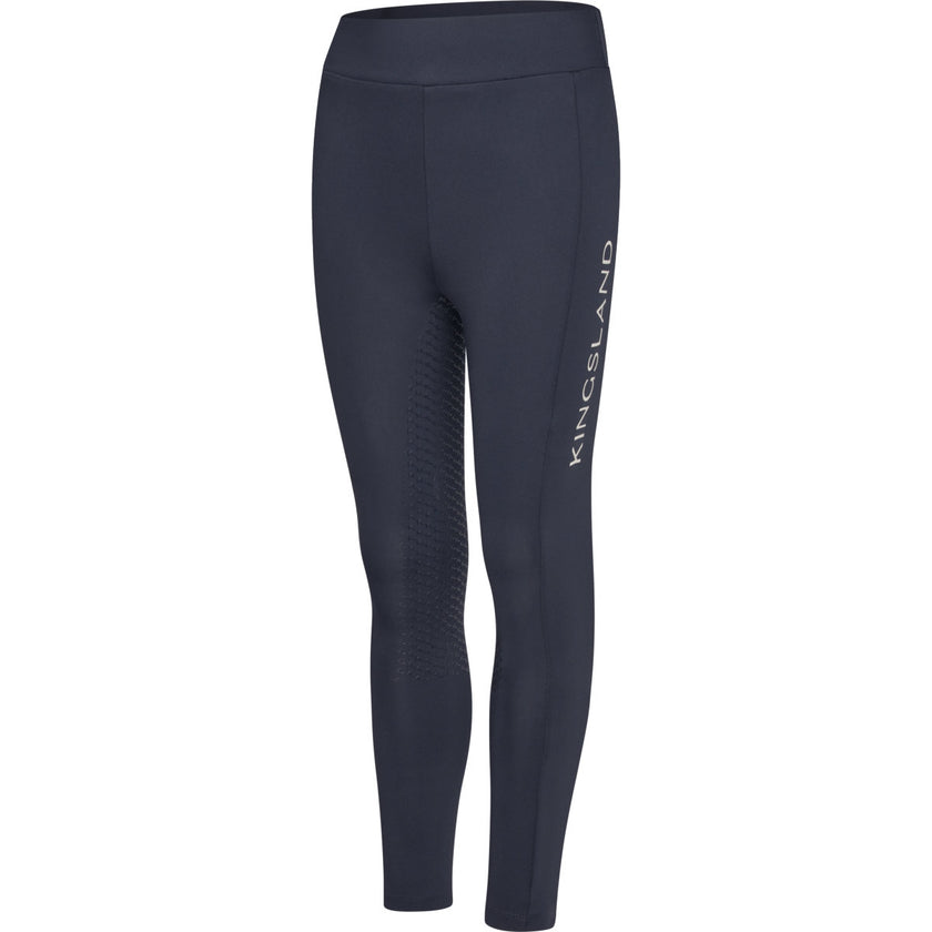 Kingsland Leggings da Equitazione KLLilo Junior F-tec 5 Full Grip Navy
