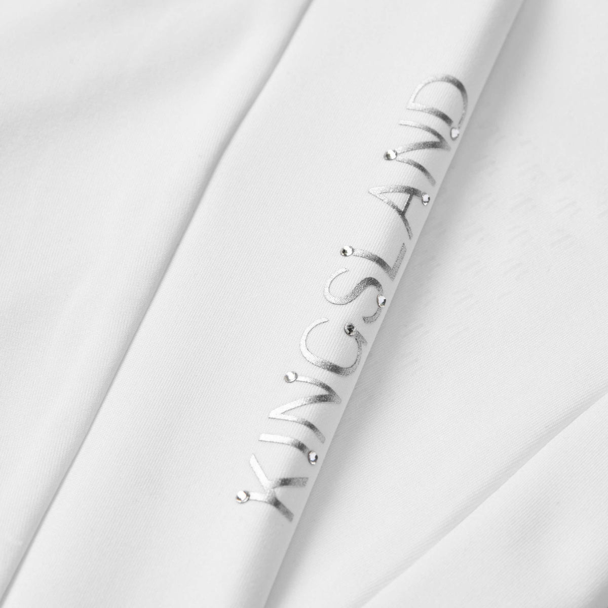 Kingsland Leggings da Equitazione KLLily Junior F-Tec 5 Full Grip Bianco