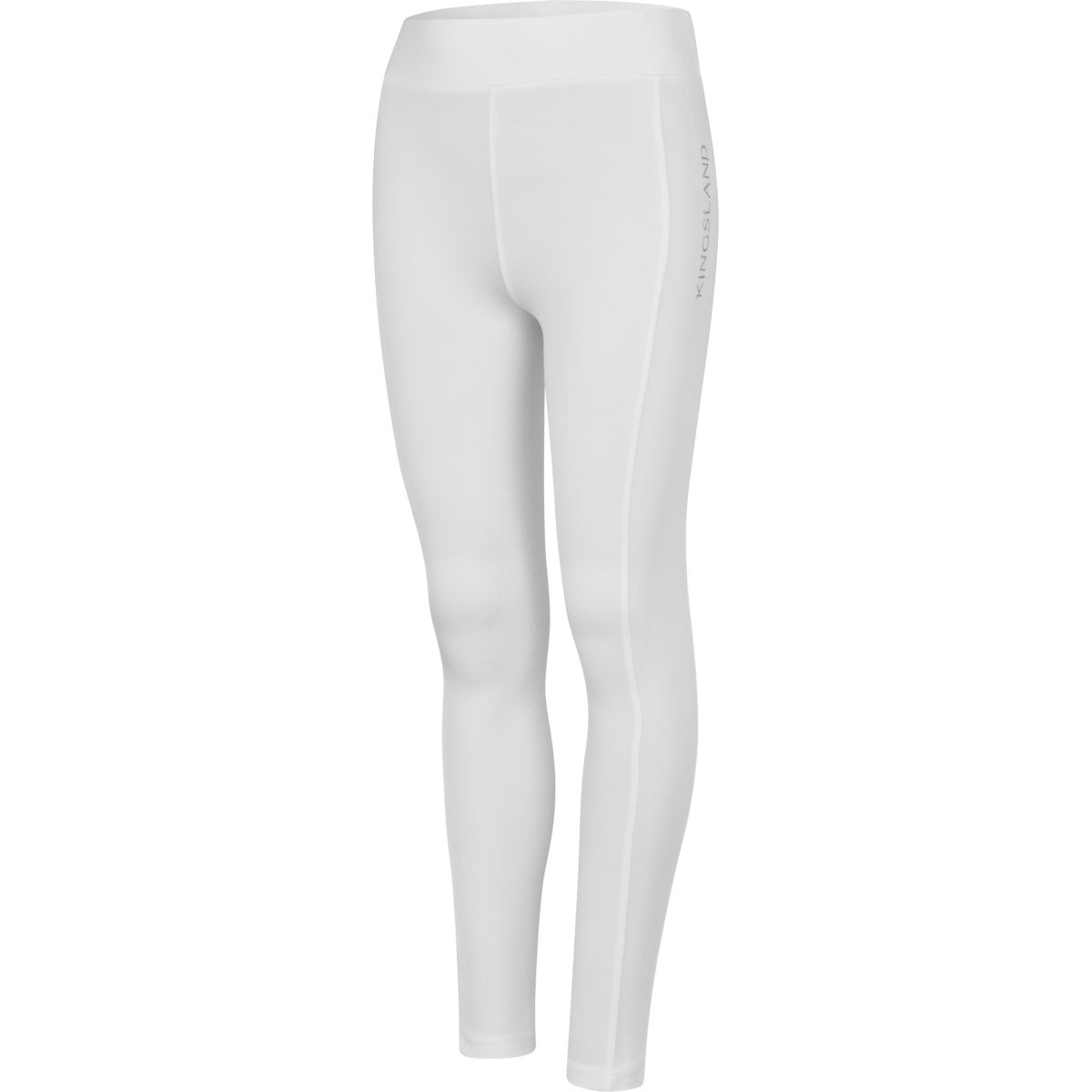Kingsland Leggings da Equitazione KLLily Junior F-Tec 5 Full Grip Bianco
