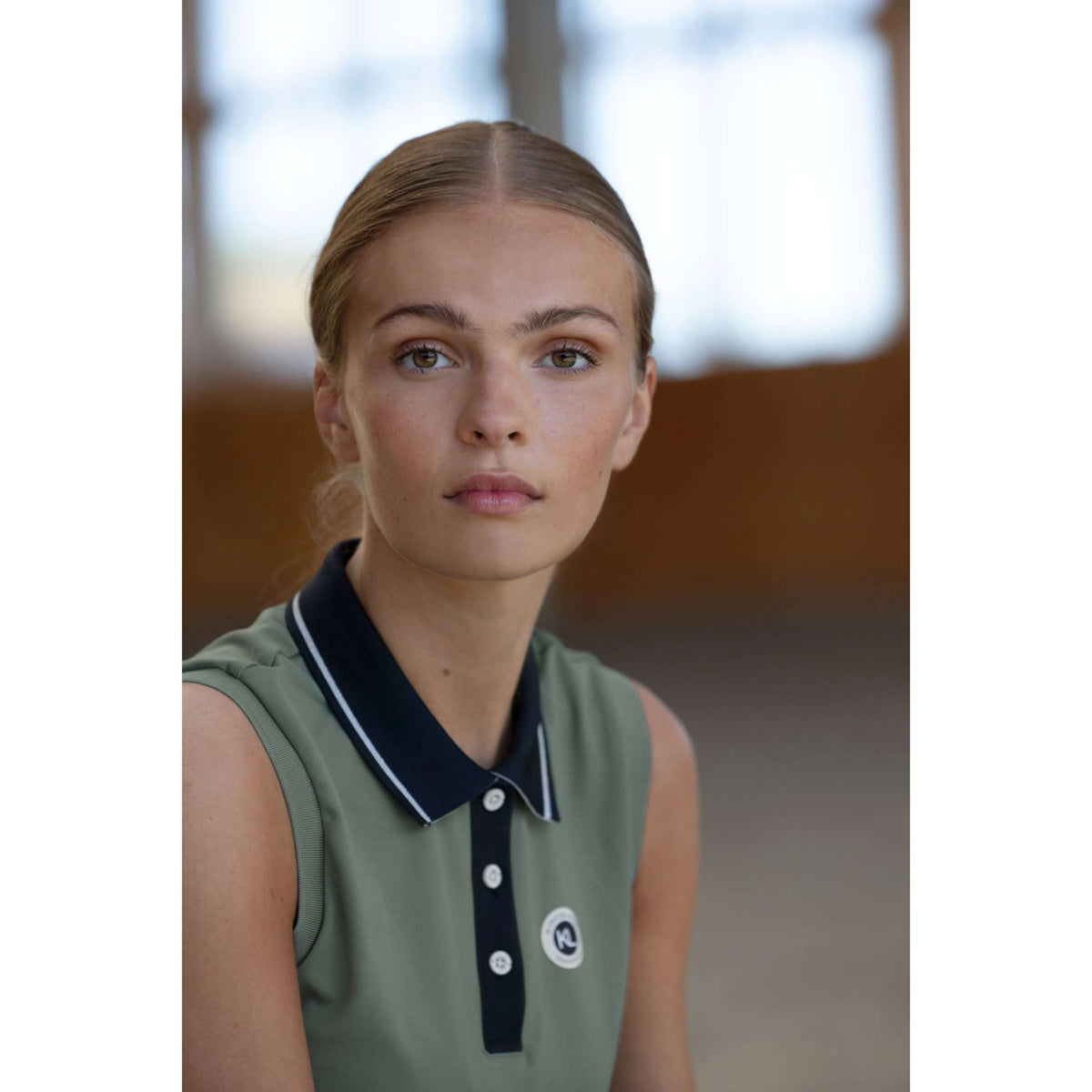 Kingsland Poloshirt KLLaura Senza Maniche Green Agave