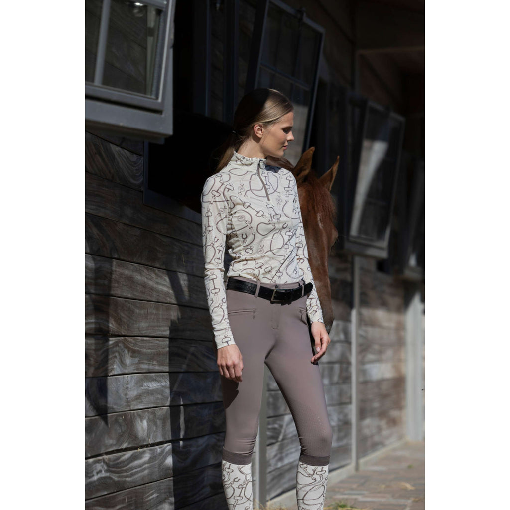 Kingsland Pantaloni da Equitazione KLKerry Seamless Full Grip Brown Iron