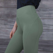 Kingsland Leggings da Equitazione KLLindsey F-Tec Full Grip Green Agave