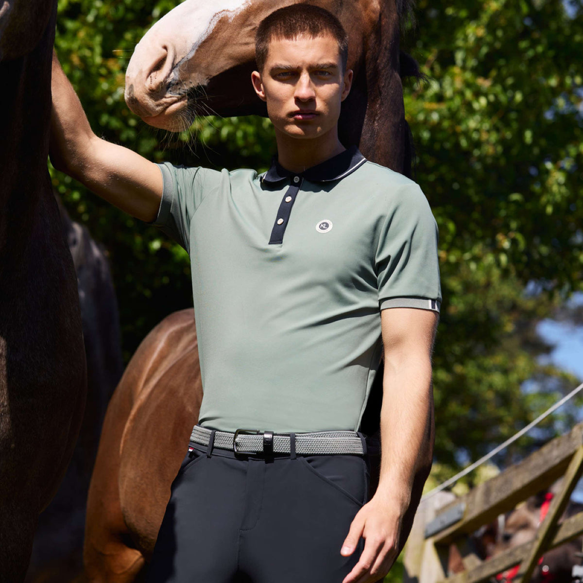 Kingsland Poloshirt KLLorenzo Uomini Green Agave