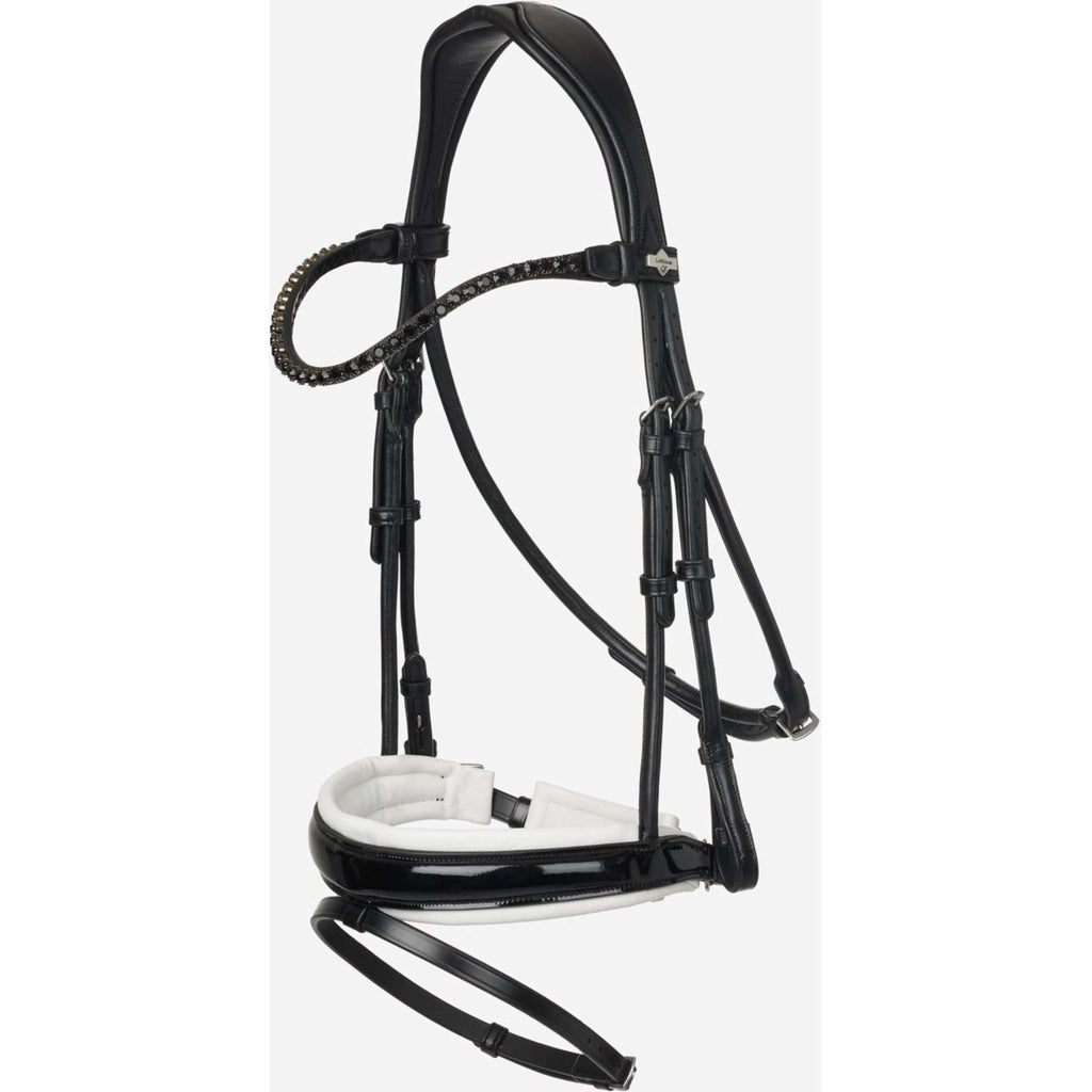LeMieux Briglia Kudos Patent Dressage Nero Argento