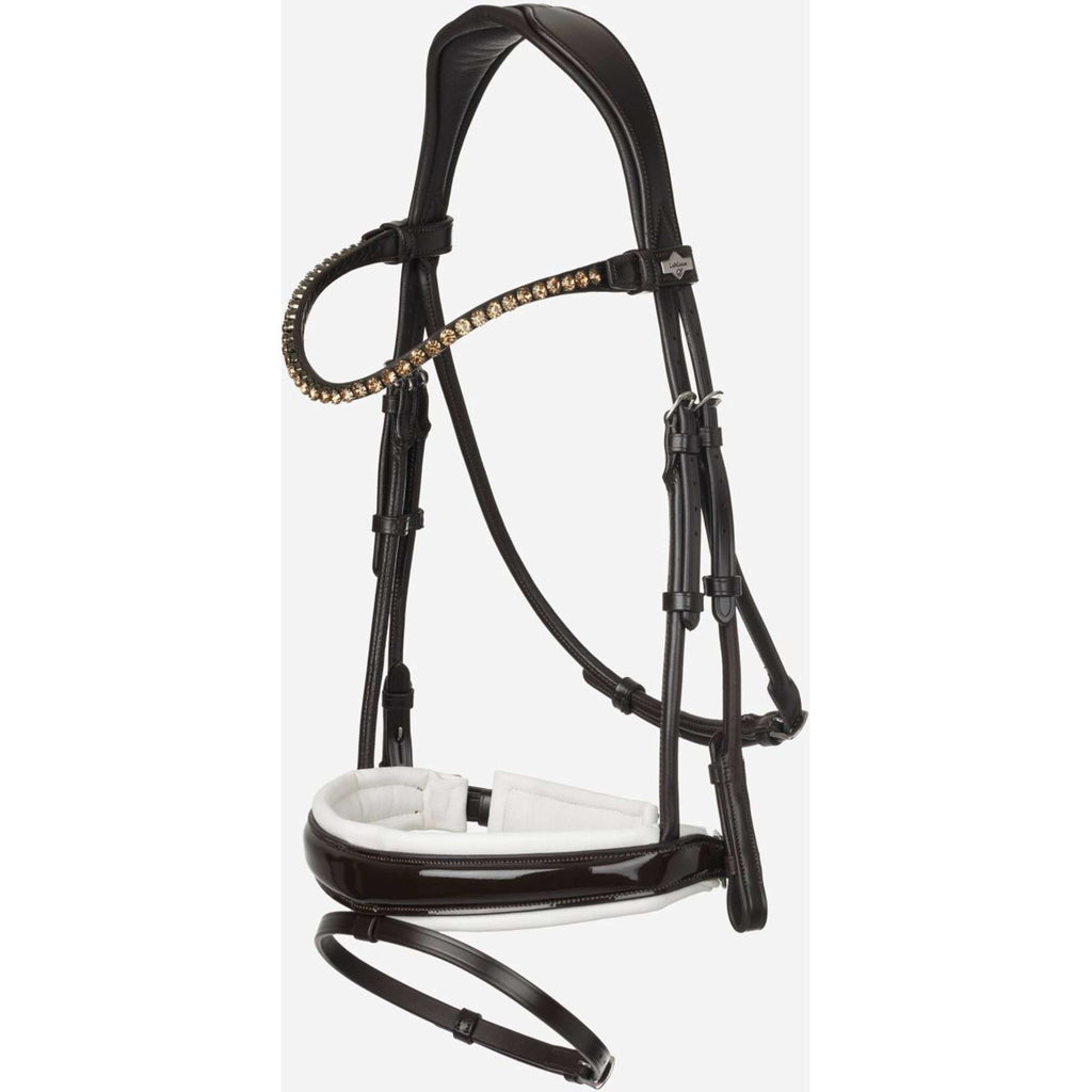 LeMieux Briglia Kudos Patent Dressage Marrone/Bianco